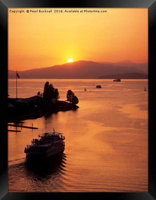 Sunset Cruise Vancouver Framed Print by Pearl Bucknall