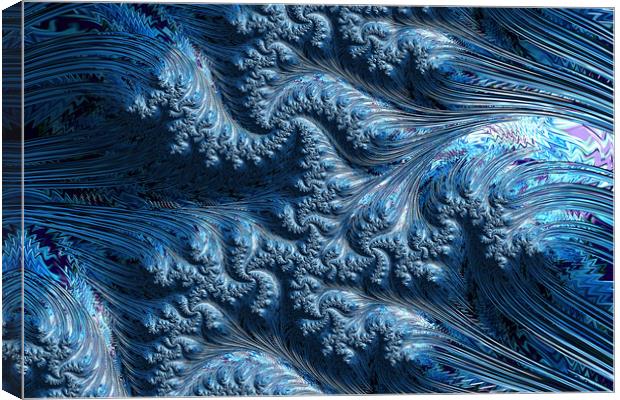 Blue Waves Canvas Print by Steve Purnell