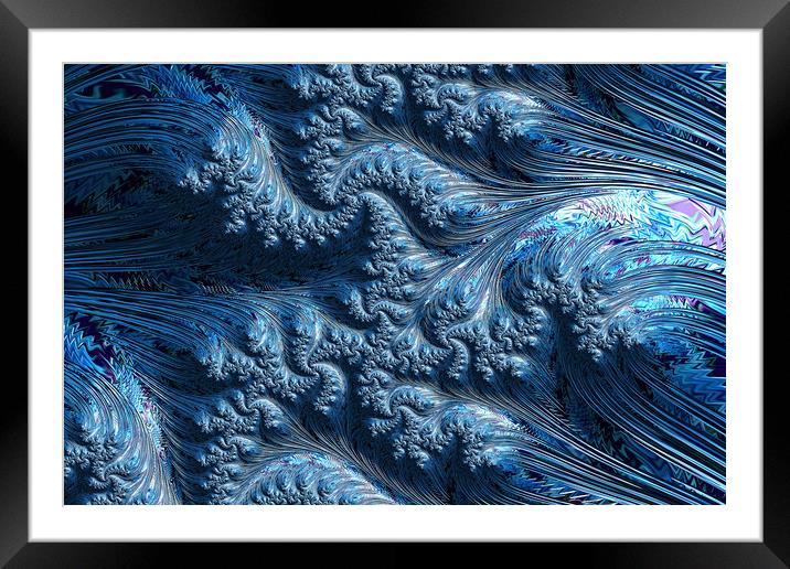 Blue Waves Framed Mounted Print by Steve Purnell