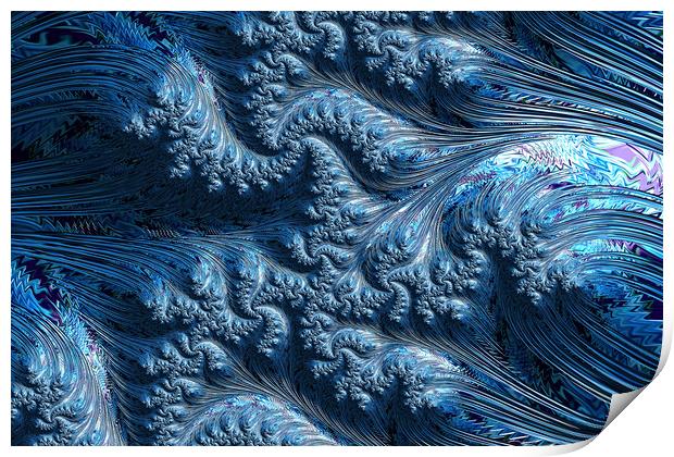 Blue Waves Print by Steve Purnell