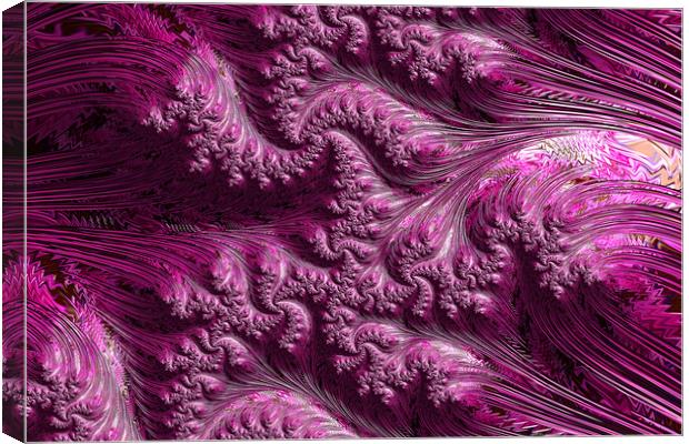 Pink Waves Canvas Print by Steve Purnell