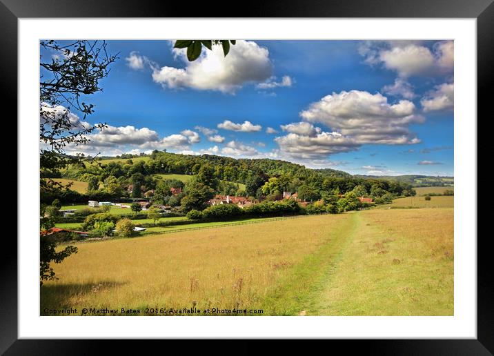 Turville Framed Mounted Print by Matthew Bates