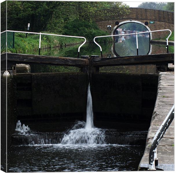 Cowley Lock Canvas Print by Chris Day