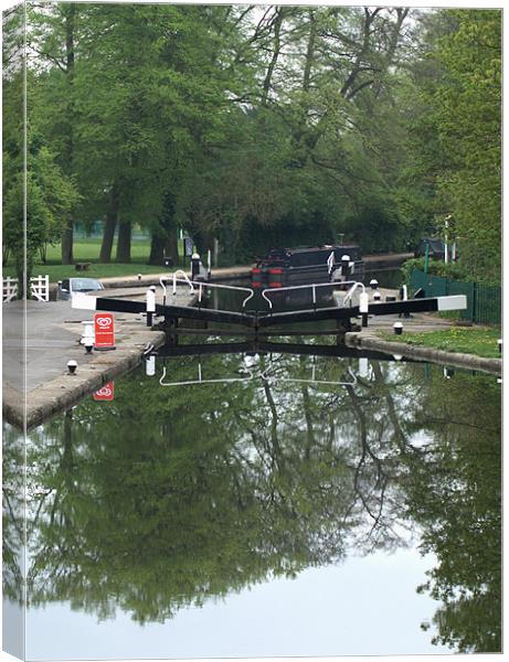 Cowley Lock Canvas Print by Chris Day