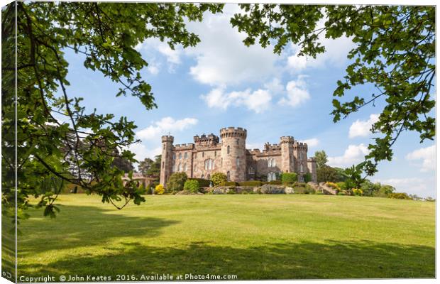 Cholmondeley Castle Cheshire England  Canvas Print by John Keates