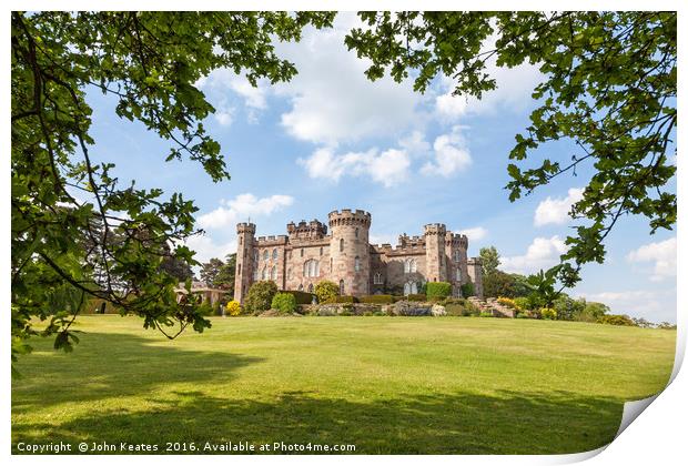 Cholmondeley Castle Cheshire England  Print by John Keates