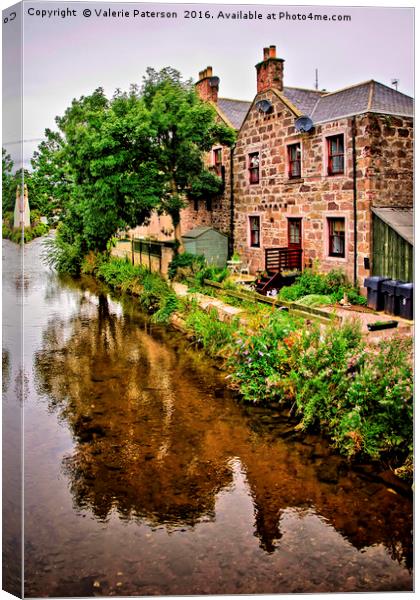 House by the River Canvas Print by Valerie Paterson