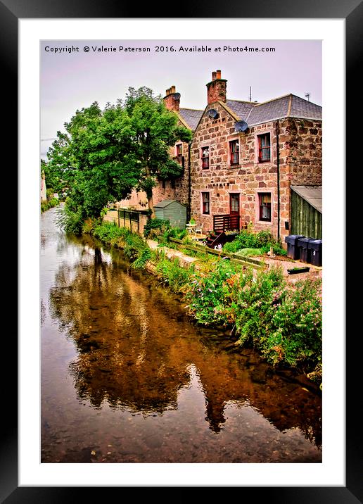 House by the River Framed Mounted Print by Valerie Paterson