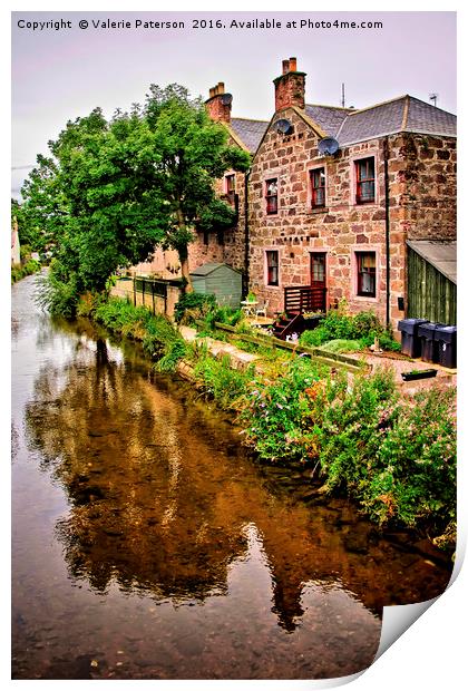 House by the River Print by Valerie Paterson