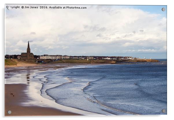Tynemouth Long Sands Acrylic by Jim Jones