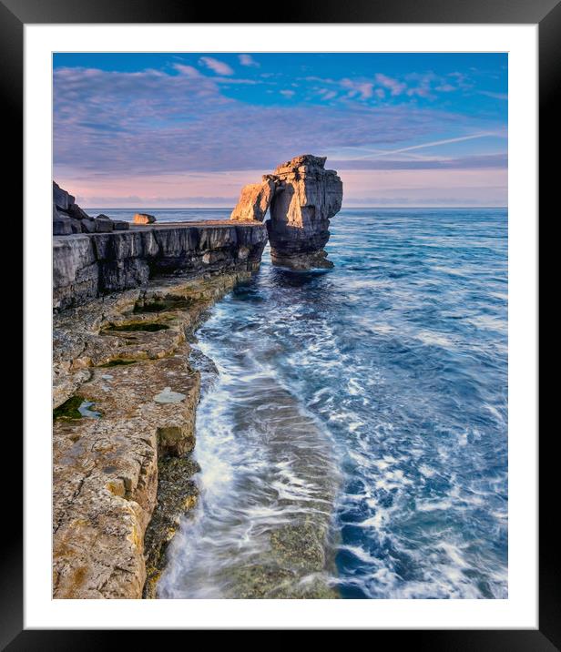 Pulpit rock Dorset  Framed Mounted Print by Shaun Jacobs