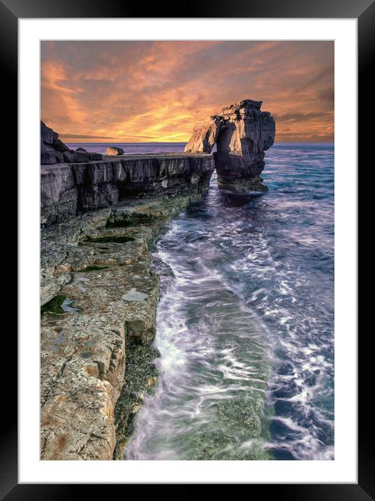 Pulpit rock Dorset  Framed Mounted Print by Shaun Jacobs
