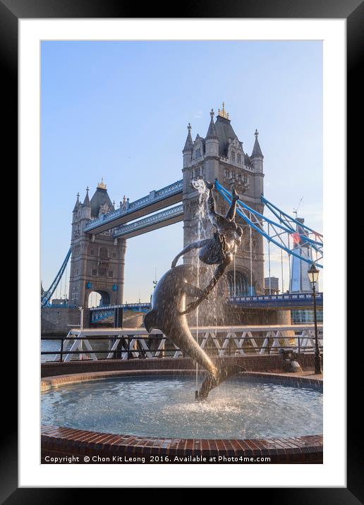 The super famous Tower Bridge of London Framed Mounted Print by Chon Kit Leong