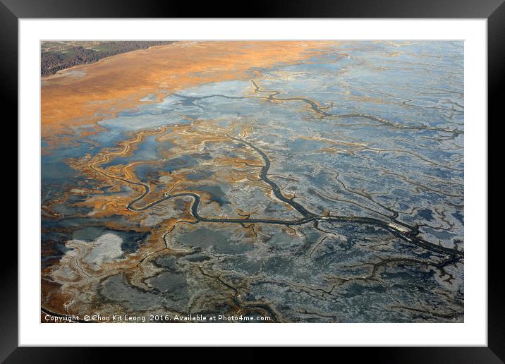 Flying from Fairbanks to Anchorage, shooting in ai Framed Mounted Print by Chon Kit Leong