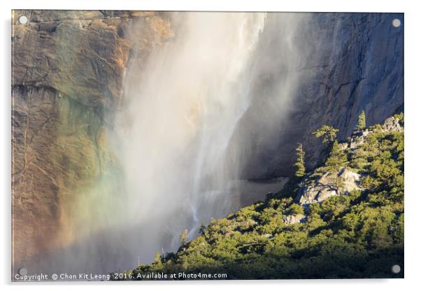 Upper Yosemite Fall, Yosemite National Park, Calif Acrylic by Chon Kit Leong