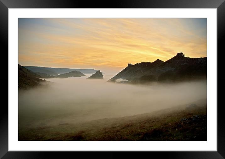 The Valley of Rocks in a Sea Mist Framed Mounted Print by graham young
