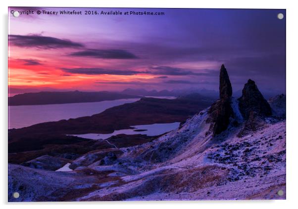 Pre Dawn at the Storr Acrylic by Tracey Whitefoot