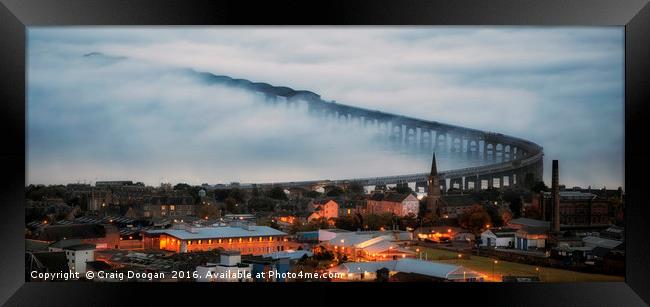 Foggy Tay Rail Bridge Framed Print by Craig Doogan