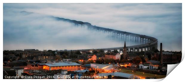 Foggy Tay Rail Bridge Print by Craig Doogan