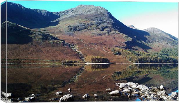 Buttermere Mirror 2 Canvas Print by Phil Swindin