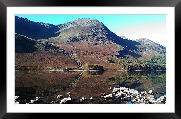 Buttermere Mirror 2 Framed Mounted Print by Phil Swindin