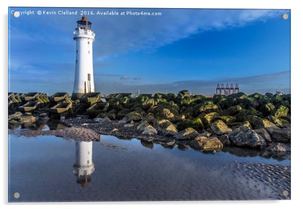 Perch Rock Lighthouse Acrylic by Kevin Clelland