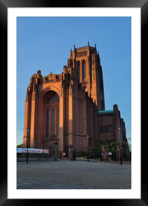 LIVERPOOL ANGLICAN CATHEDRAL Framed Mounted Print by John Hickey-Fry