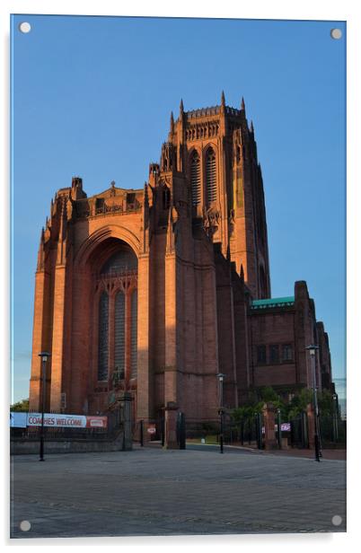 LIVERPOOL ANGLICAN CATHEDRAL Acrylic by John Hickey-Fry