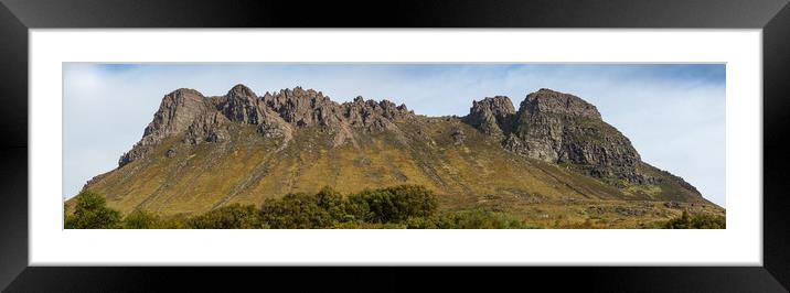 Stac Pollaidh panorama Framed Mounted Print by Gary Eason