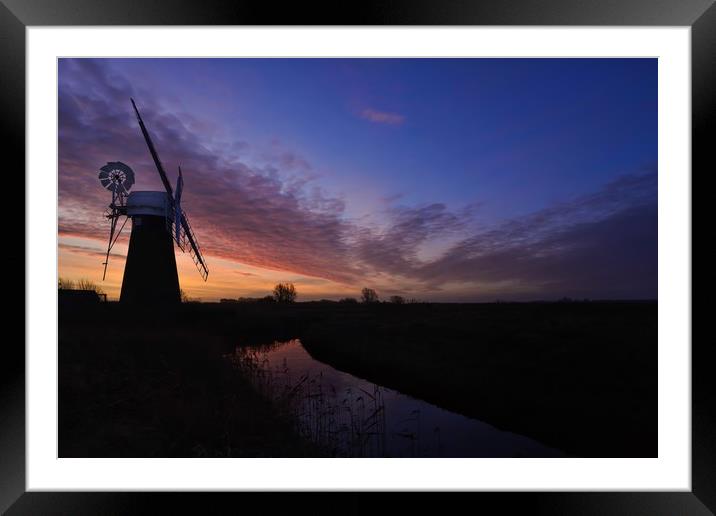 St Benets mill on the River Thurne in Norfolk Framed Mounted Print by Gary Pearson