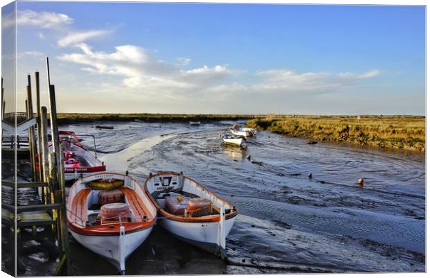 Low tide at Morston     Canvas Print by Gary Pearson