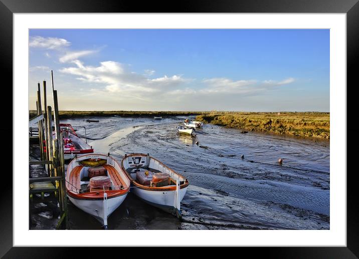 Low tide at Morston     Framed Mounted Print by Gary Pearson