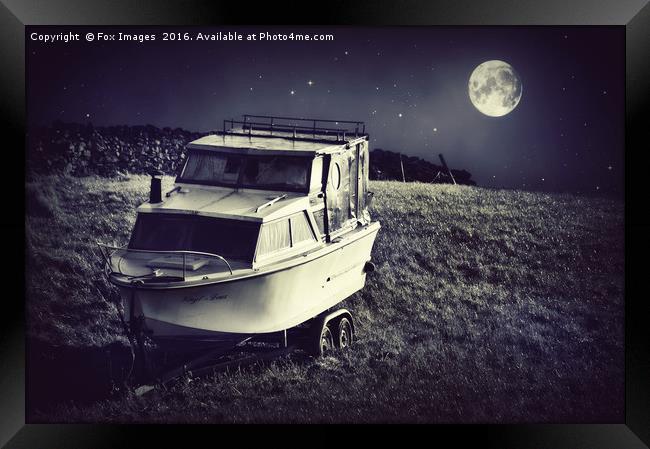 Boat in the field Framed Print by Derrick Fox Lomax