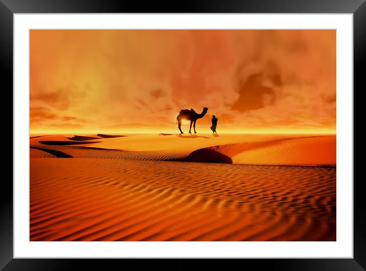The Bedouin Framed Mounted Print by Valerie Anne Kelly