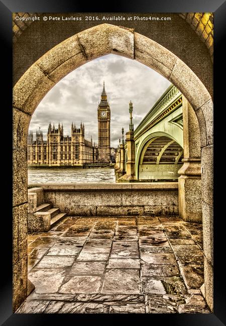 London Big Ben Framed Print by Pete Lawless