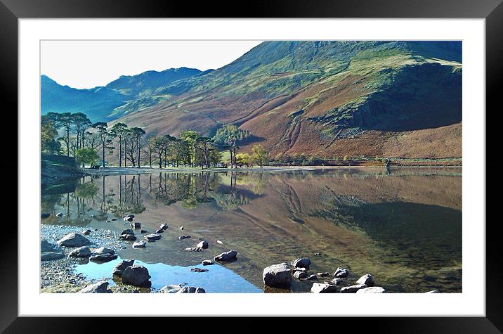 Buttermere Mirror Framed Mounted Print by Phil Swindin
