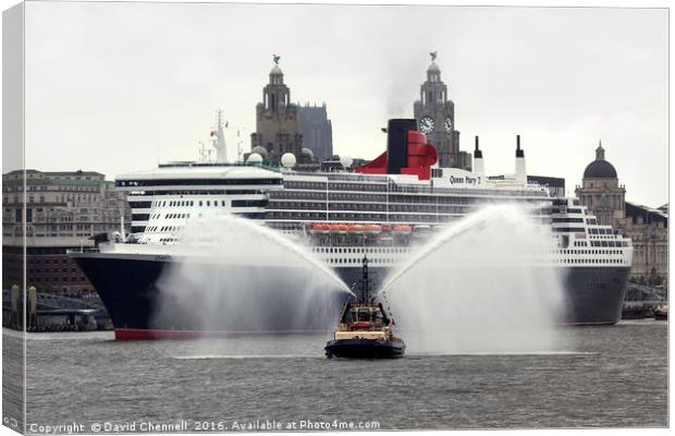 Queen Mary 2 Canvas Print by David Chennell