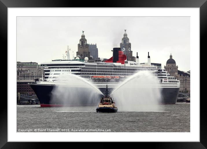 Queen Mary 2 Framed Mounted Print by David Chennell