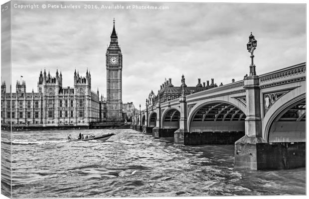 Westminster River Thames Canvas Print by Pete Lawless