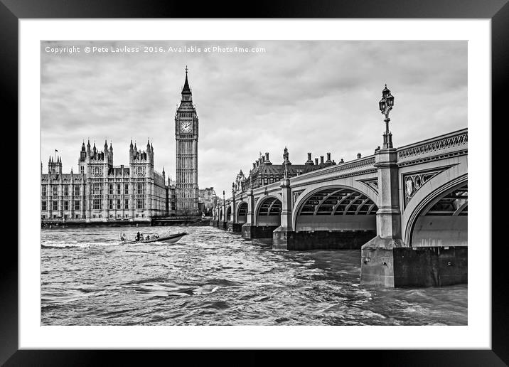 Westminster River Thames Framed Mounted Print by Pete Lawless