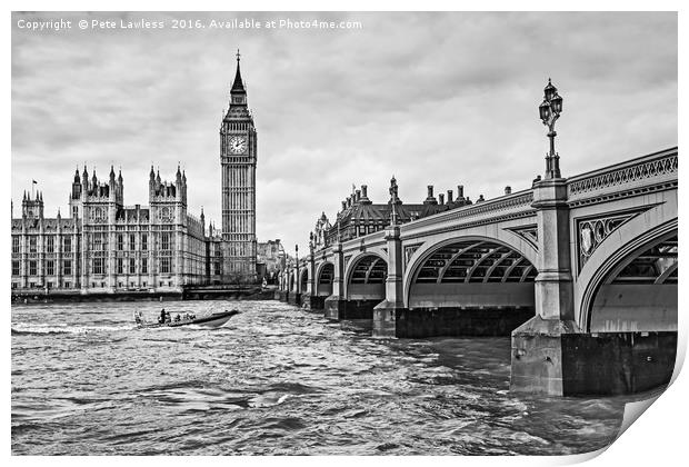Westminster River Thames Print by Pete Lawless