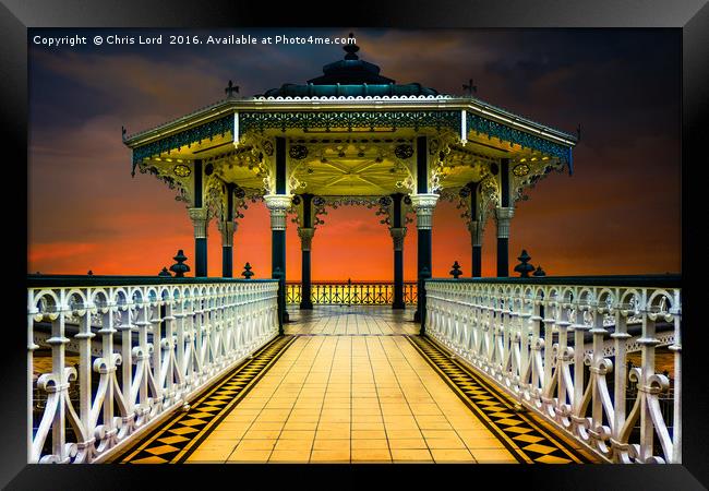 The Brighton Seafront Bandstand  Framed Print by Chris Lord