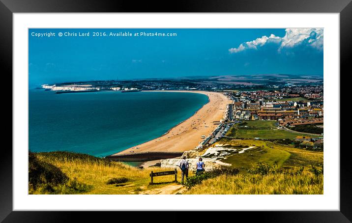 Walking Down To Seaford Framed Mounted Print by Chris Lord