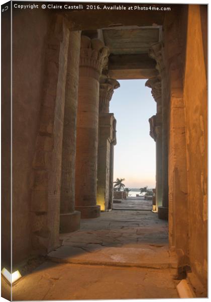 Kom Ombo interior Canvas Print by Claire Castelli