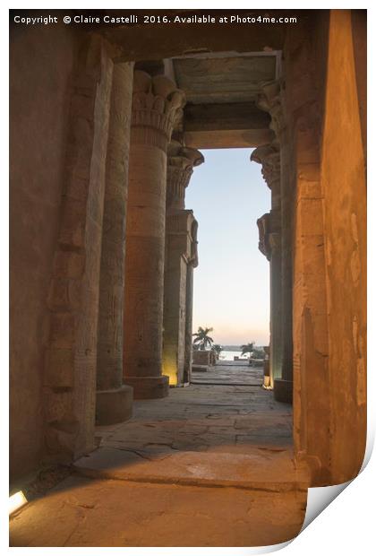 Kom Ombo interior Print by Claire Castelli