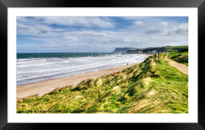 Gale force at Ballycastle Framed Mounted Print by David McFarland