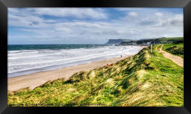 Gale force at Ballycastle Framed Print by David McFarland