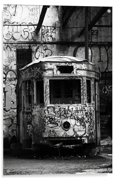 Abandoned transport Acrylic by Heath Birrer