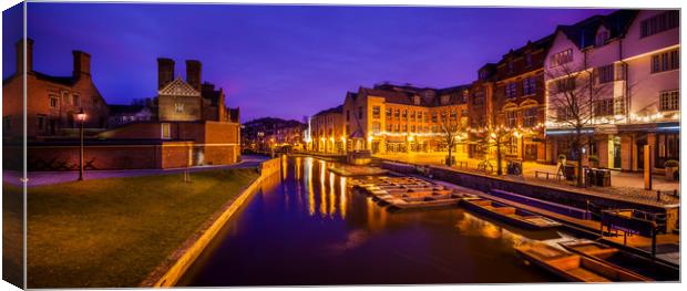 Quayside Morning Cambridge Canvas Print by Mike Higginson