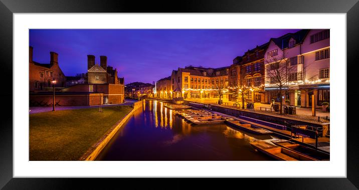 Quayside Morning Cambridge Framed Mounted Print by Mike Higginson